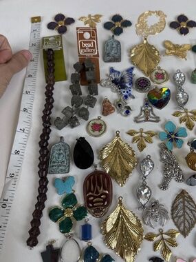 Nature Inspired Pendants Mixed Lot - 78 Pendants / Charms
